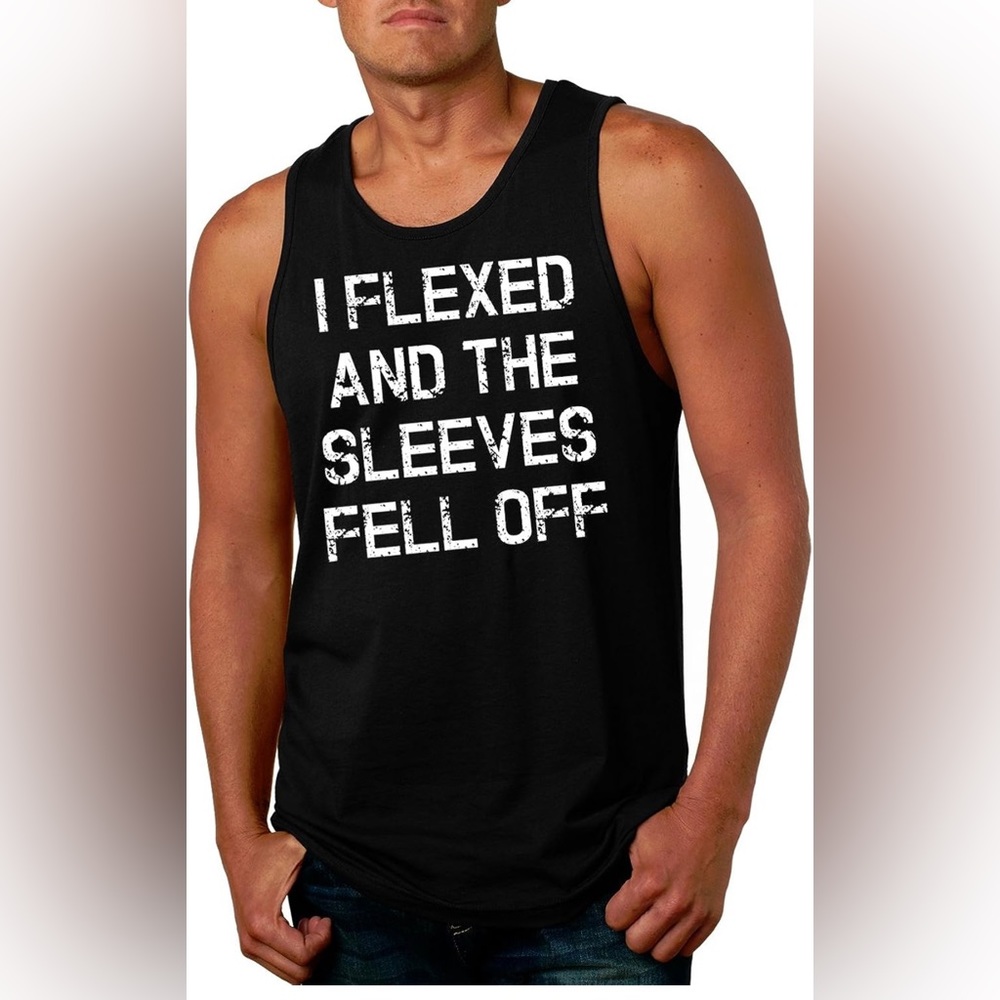 Crazy Dog T-Shirts - I Flexed And The Sleeves Fell Off Tank Top